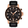 Tissot Supersport Black Leather Strap Black Dial Chronograph Quartz Watch for Men's - T125.617.36.051.00