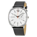 Skagen Rungsted Black Leather Strap White Dial Quartz Watch for Gents - SKW 6256