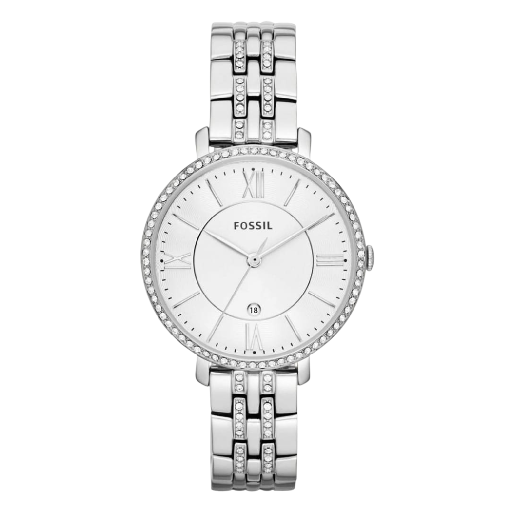 Fossil Jacqueline Silver Stainless Steel Silver Dial Quartz Watch for Ladies - ES3545