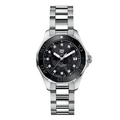 Tag Heuer Aquaracer Silver Stainless Steel Black Dial Quartz Watch for Ladies - WAY131M.BA0748