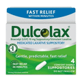 Dulcolax Gentle,predictable,fast Relief Suppositories 4s