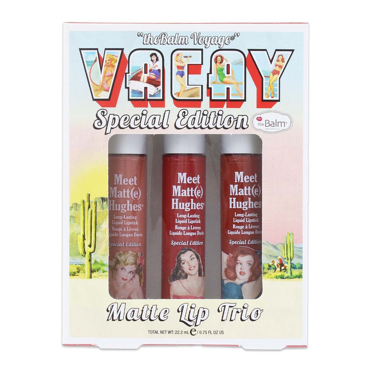 The Balm Voyage Vacay Matte Lip Trio 3 Pec Set (3X22.2Ml)