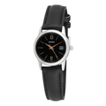 Casio Standard Black Leather Strap Black Dial Quartz Watch for Ladies - LTP-V002L-1B3UDF