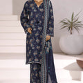 Sada Bahar Stitched 3 Piece Emb Khaddar Fall Collection'2025-EMB-6851-Navy Blue