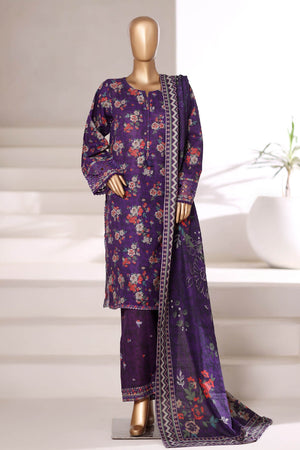 Malika By Sada Bahar Stitched 3 Piece Khaddar Vol-02 Collection'2025-MK-6859-Purple