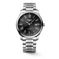 Longines Silver Stainless Steel Black Dial Automatic Watch for Gents - L27934516
