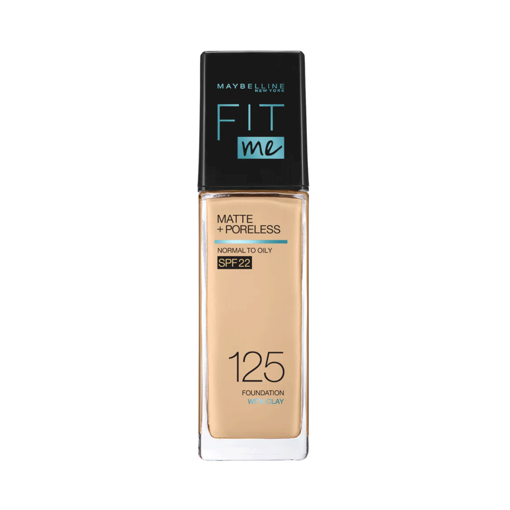 Maybelline Fit Me Matte+Poreless Foundation For Normal To Oily Skin -125 Nude Beige 30Ml