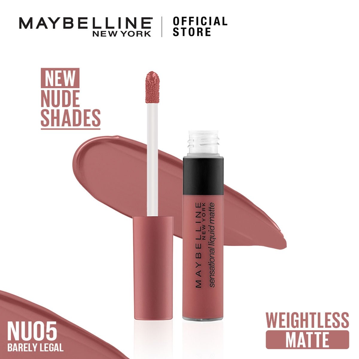 Maybelline New York Sensational Liquid Matte - Nu05 Barely Legal 7Ml
