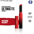 Maybelline New York Color Sensational Ultimate Matte Lipstick, 199 More Ruby