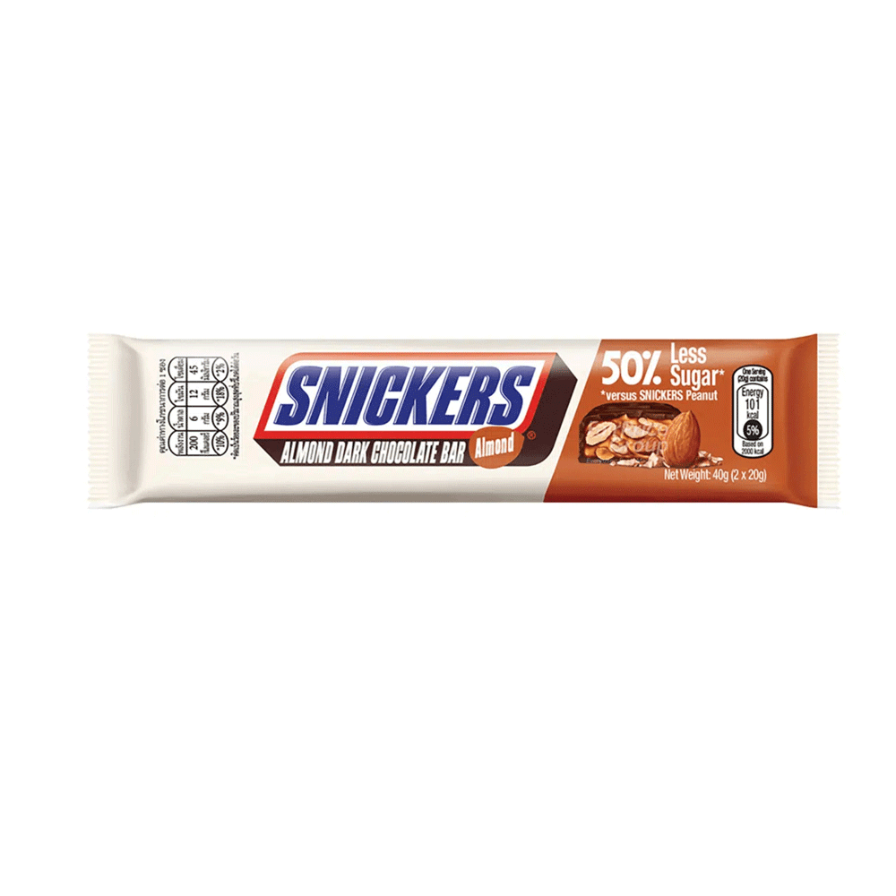 Snickers Almond Dark Chocolate Bar 40g