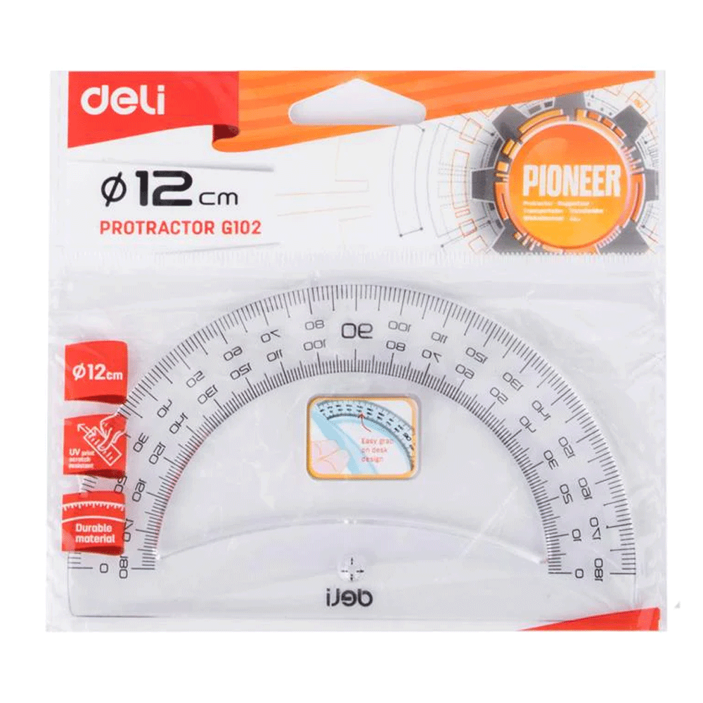 Deli Protractor 180d No:10212