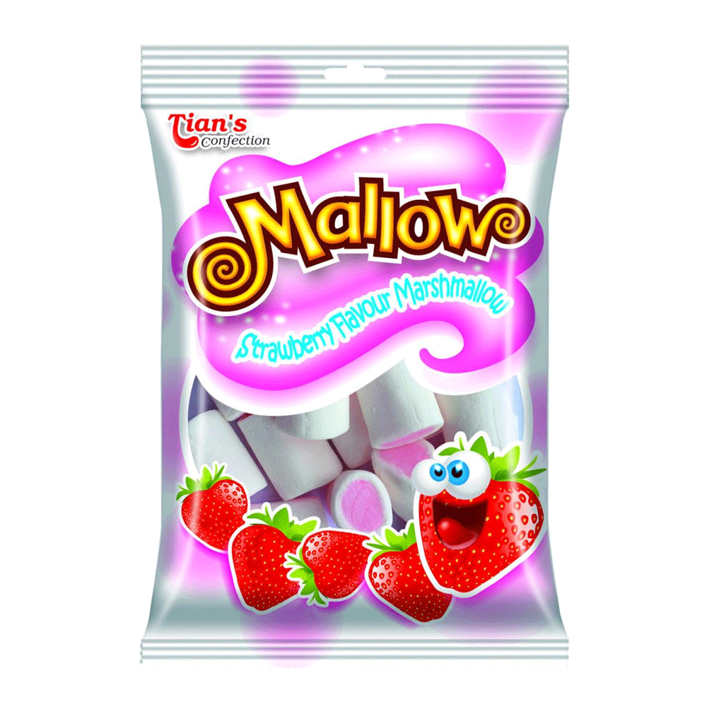 Tian's Mallow Strawberry Flavour Marshmallow 80g - Snapcart.pk