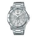 Casio Silver Stainless Steel Silver Dial Quartz Watch for Gents - MTP-VD300D-7EUDF