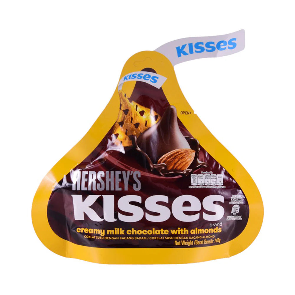 Hersheys Kisses Creamy Milk Chocolate With Almonds 146gm - Snapcart.pk
