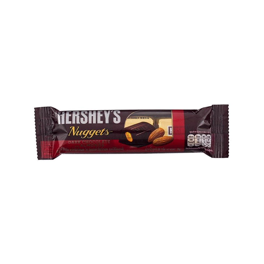 Hershey's Nuggets Dark Chocolate With Almonds 28g - Snapcart.pk