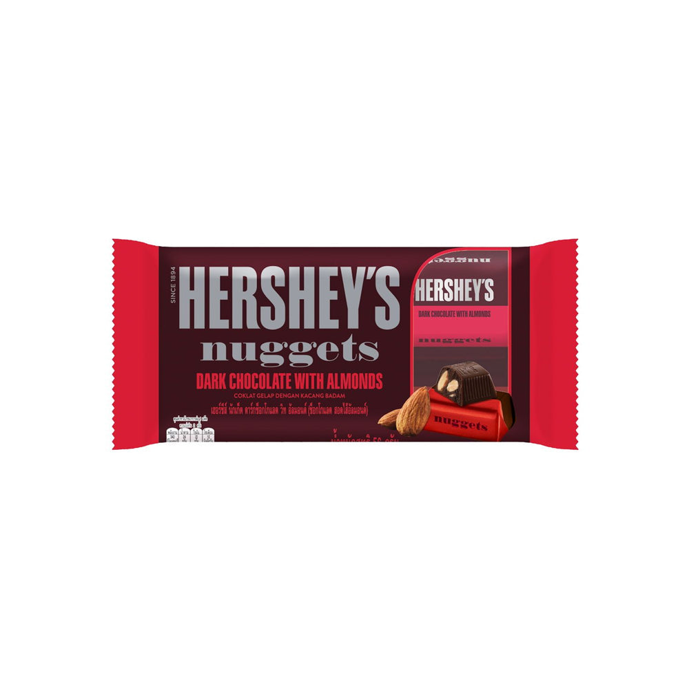 Hersheys Nuggets Dark Chocolate With Almonds 56g - Snapcart.pk