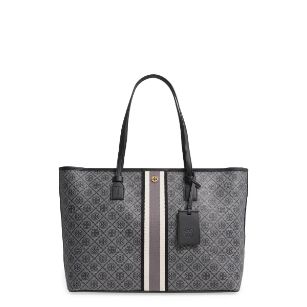 Tory Burch Large T-Monogram Coated Canvas Black -TB81964