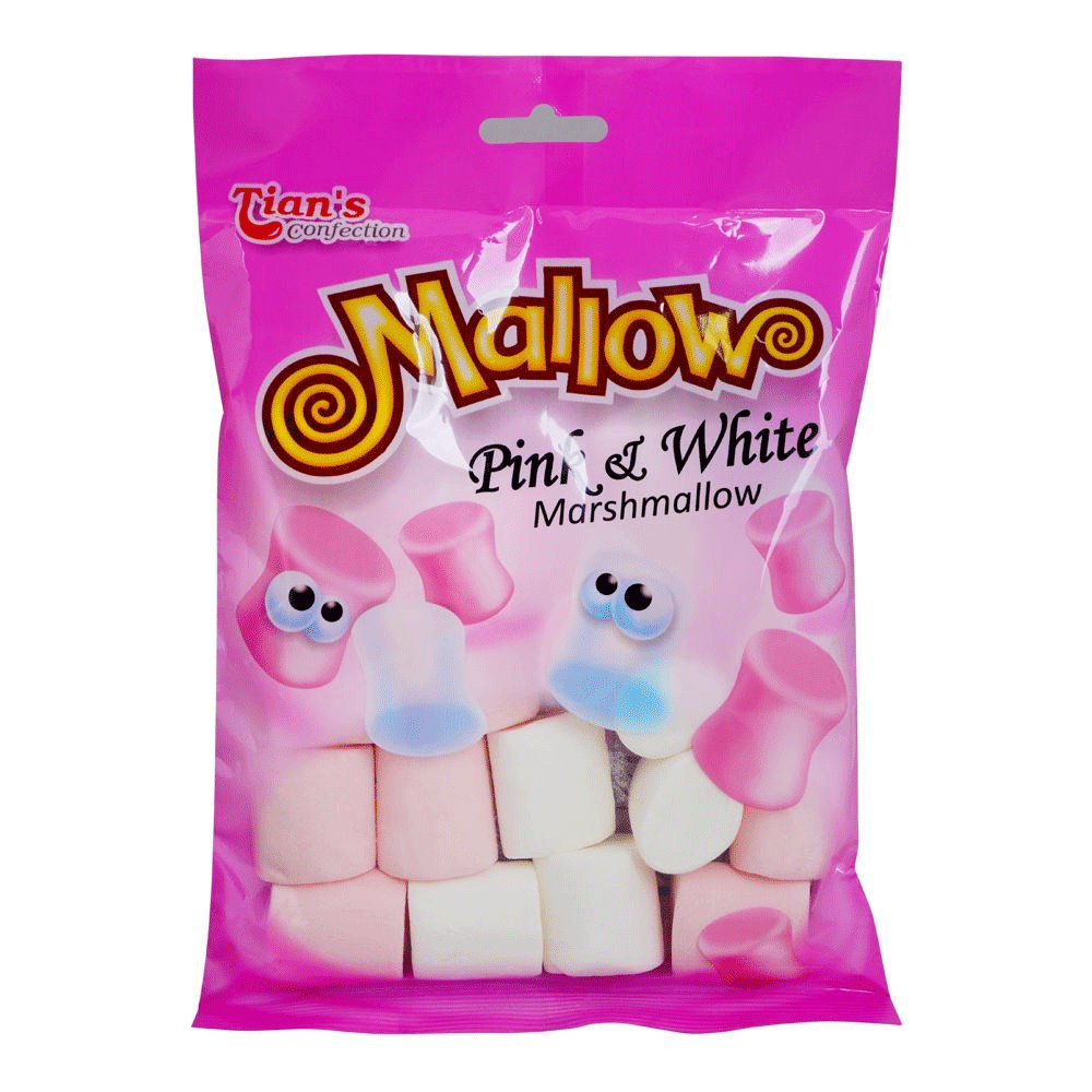 Tian's Mallow Pink & White Marshmallow 100g - Snapcart.pk