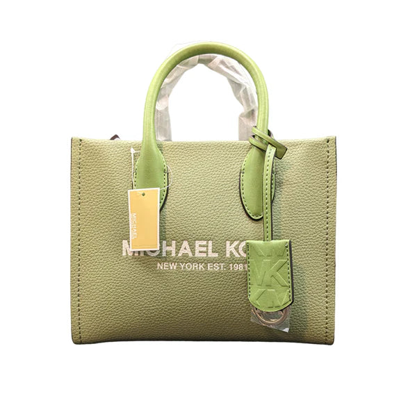 Michael Kors Mirella Shopper Crossbody Leather Bag in Sage Malt - 35S2G7ZC5L