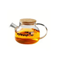 Tea & Pot Glass Kettle Wood Top 800ml Bg45080