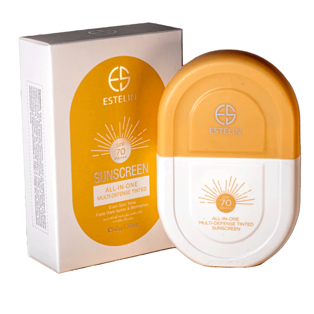 Estelin Spf70 Sunscreen All-in-one Multi-defense Tinted 50g