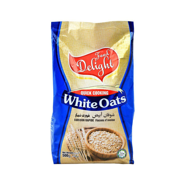 Food Delight Organic Quick Cooking Whit Oats 500g - Snapcart.pk