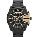 Diesel Mega Chief Black Stainless Steel Black Dial Chronograph Quartz Watch for Gents - DZ4338
