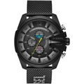 Diesel Mega Chief Black Mesh Bracelet Grey Dial Chronograph Quartz Watch for Gents - DZ4514