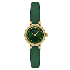 Tissot Lovely Green Leather Strap Green Dial Quartz Watch for Ladies - T140.009.36.091.00