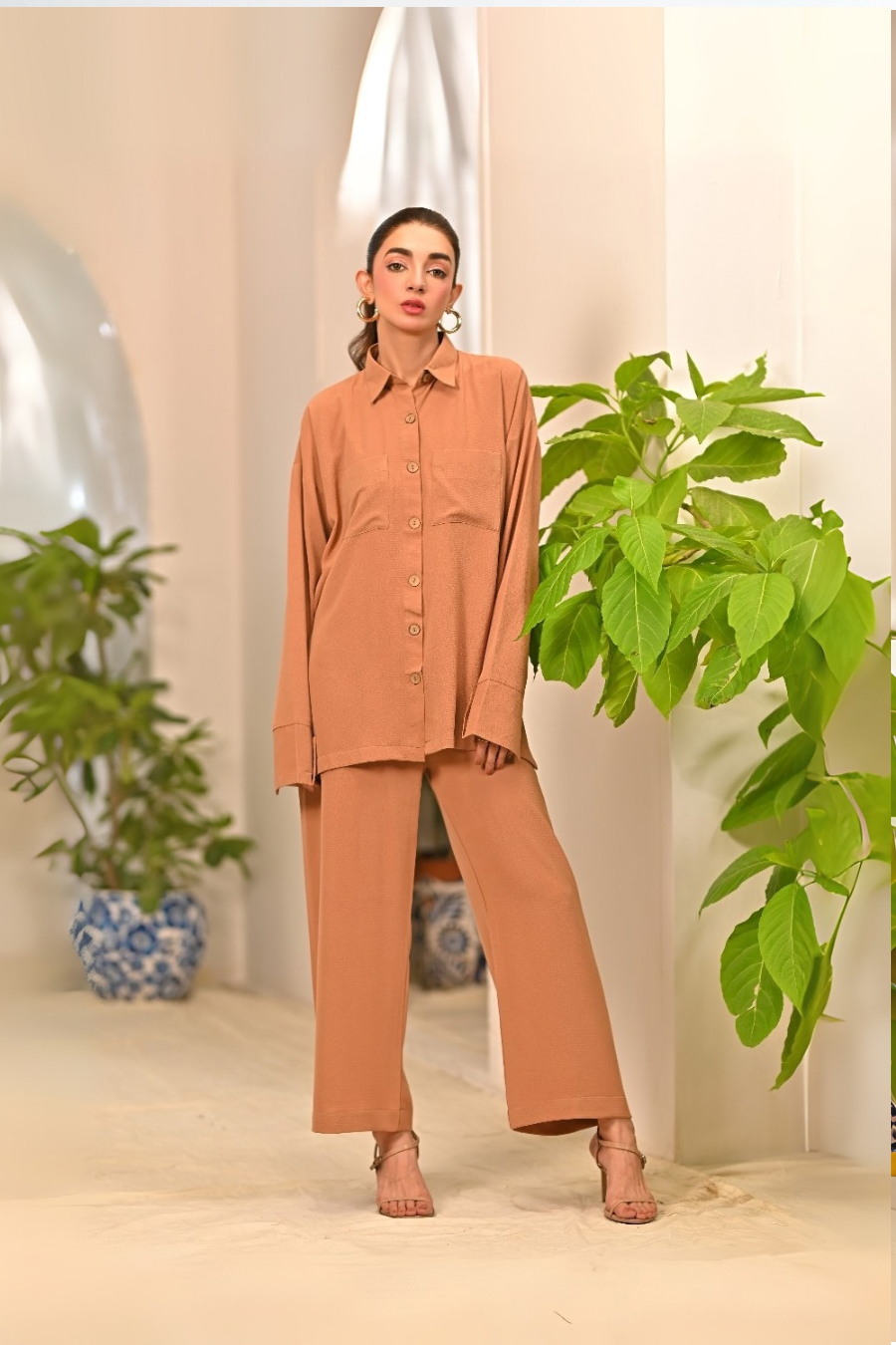 Dhaga Stitched 2 Piece Solids Crepe Summer Collection'2025-Adelle