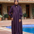 Abaya.Pk Purple Pleated Abaya | Velora