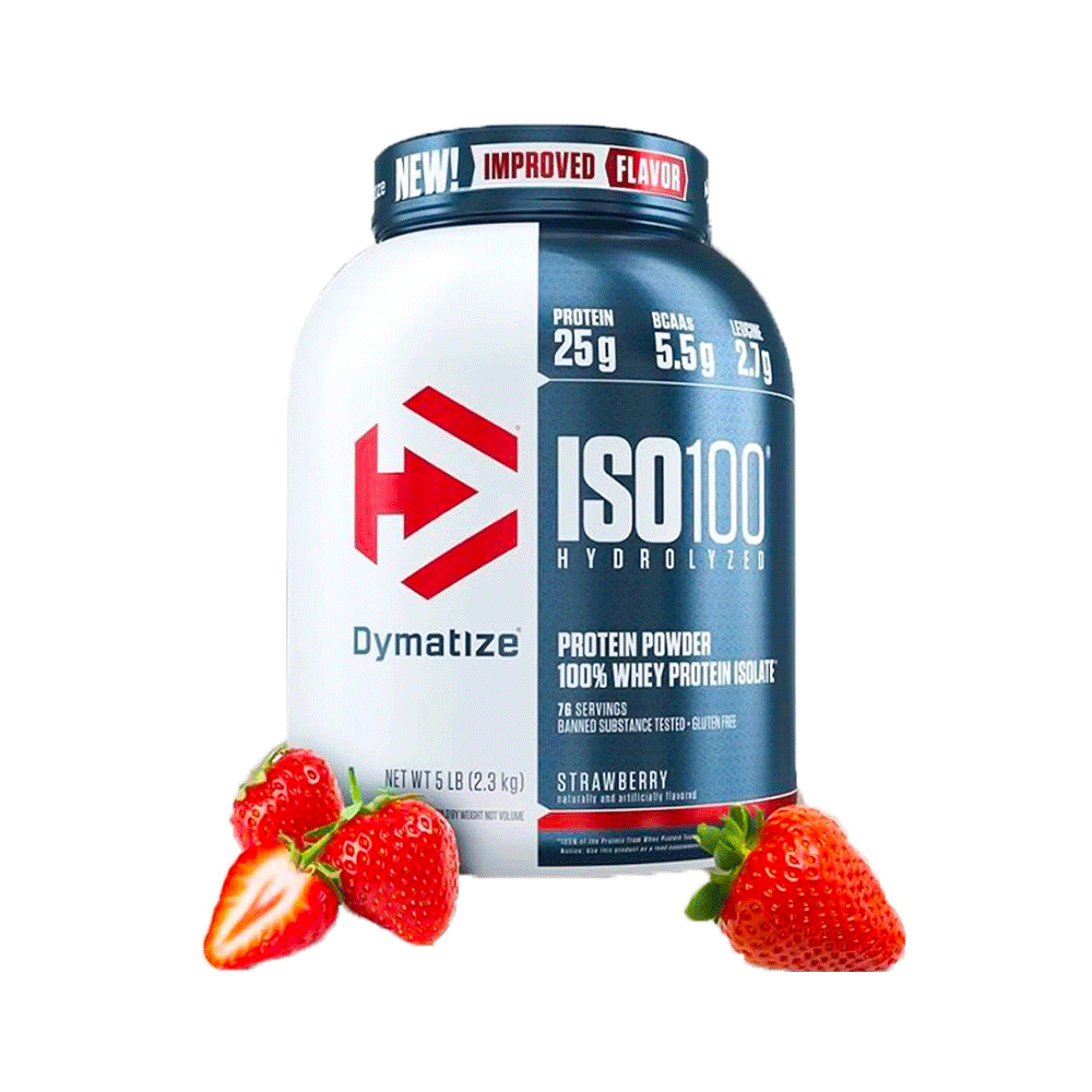 Dymatize Iso 100 Protein Powder Strawberry 2.3kg 5lb - Snapcart.pk