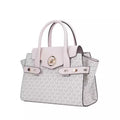 Michael Kors Carmen Small Logo and Leather Belted Satchel In Blush - 30SOGNMS1B