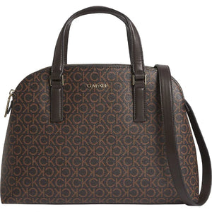 Calvin Klein Signature Dome Bag In Brown