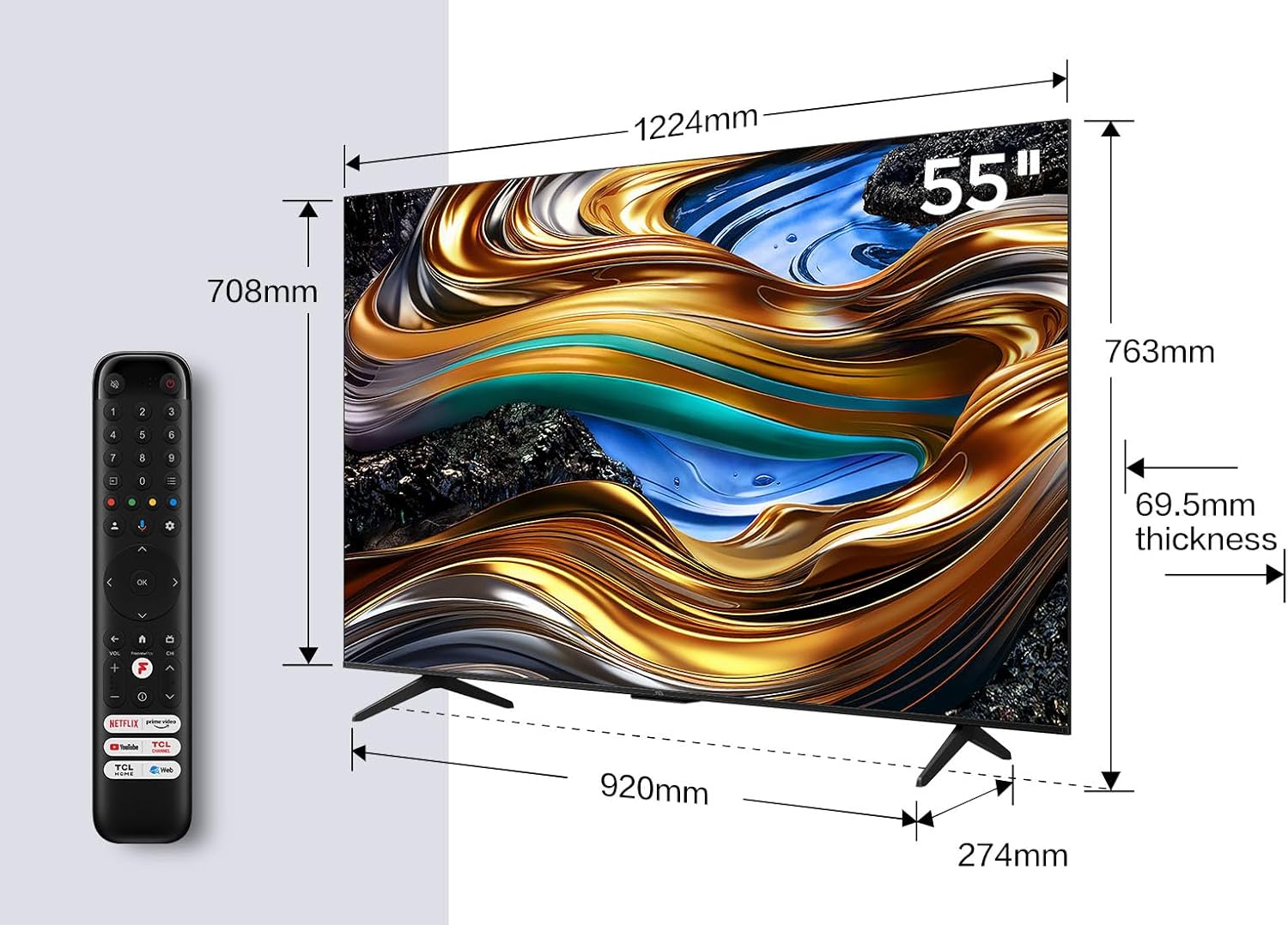 TCL 55P755K 55-inch 4K HDR TV, Smart TV Powered by Android TV - My Store