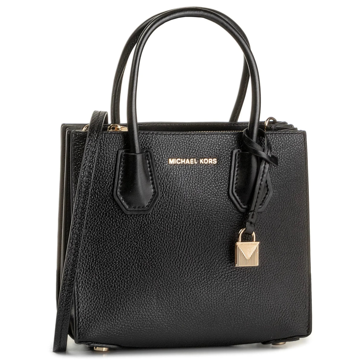 Michael Kors Mercer Medium Pebbled Leather Accordion Crossbody Bag In Black - 30F8GM9M2T