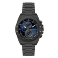 Michael Fellini Black Stainless Steel Blue Dial Chronograph Quartz Watch for Gents - MF-2345-03
