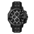 Michael Fellini Black Silicone Strap Black Dial Chronograph Quartz Watch for Gents - MF-2346-08