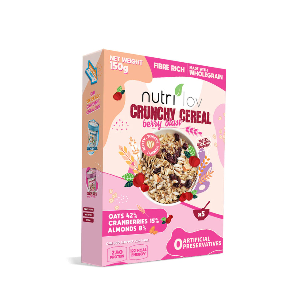 Nutri Lov Crunchy Cereal Berry Blast 150g - Snapcart.pk