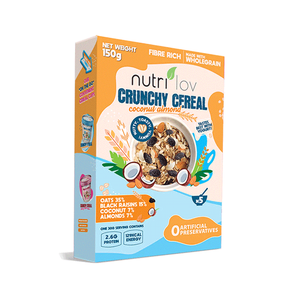 Nutri Lov Crunchy Cereal Honey Almond 150g - Snapcart.pk