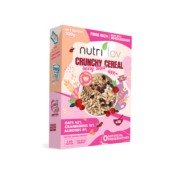 Nutri Lov Crunchy Cereal Berry Blast 300g - Snapcart.pk