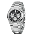 Pagani Design Silver Stainless Steel Black Dial Quartz Watch for Gents - PD1707