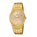 Casio Gold Stainless Steel Gold Dial Quartz Unisex Watch - MTP B145G-9AVDF