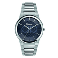 Ferragamo Contemporary Sapphire Silver Stainless Steel Blue Dial Quartz Watch For Gents - Sfhp00620