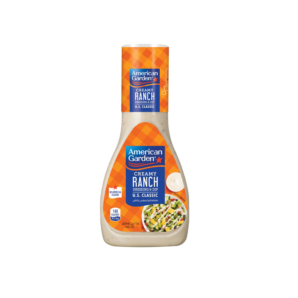 American Garden Creamy Ranch Dressing & Dip Sauce 267ml