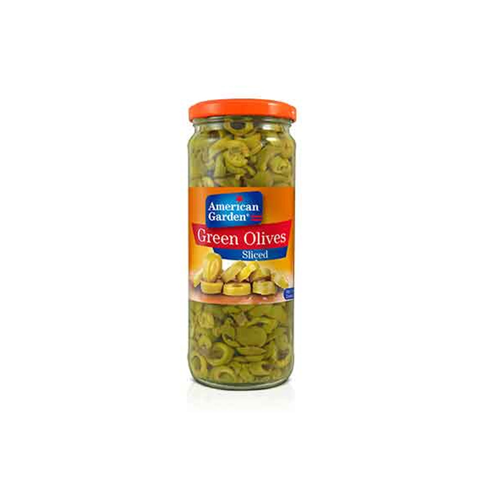 American Garden Green Olives Sliced 450g - Snapcart.pk