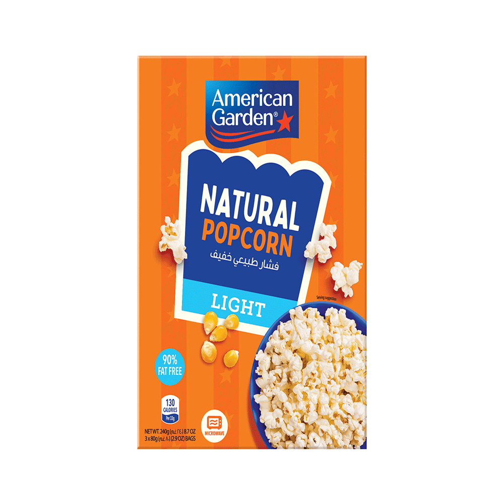 American Garden Popcorn Natural Light 240g
