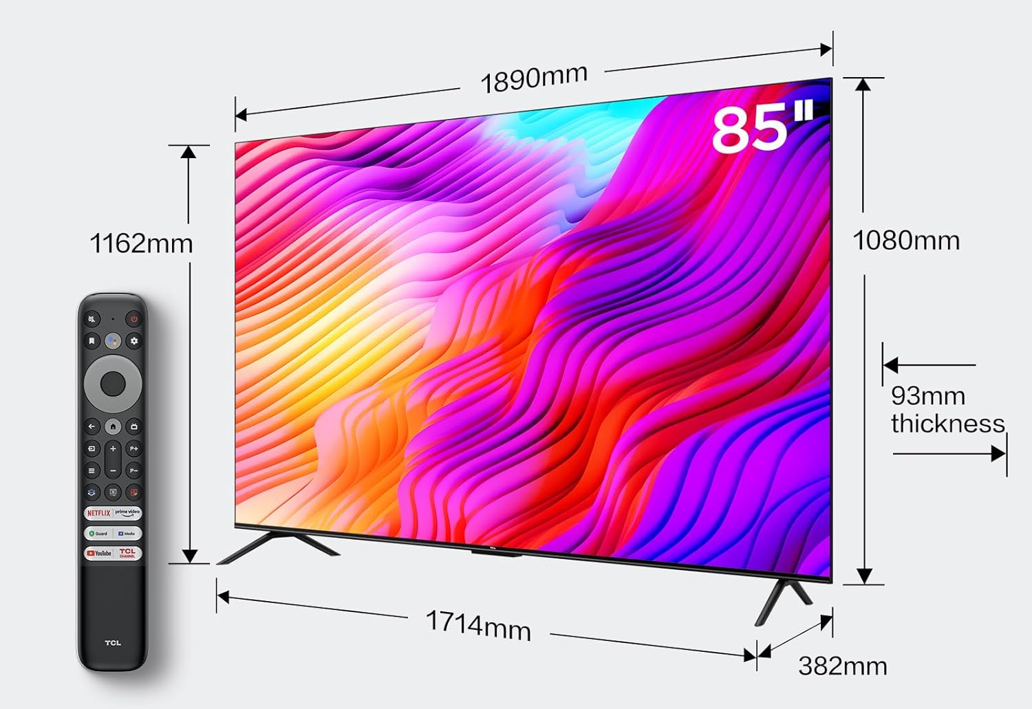 TCL 85 Inch TV 4K Ultra HD Smart TV Google TV - 85P745 - My Store