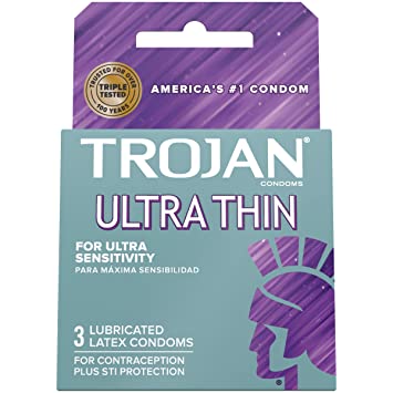 Trojan - Condom Sensitivity Ultra Thin Premium Lubricant - 3Ct