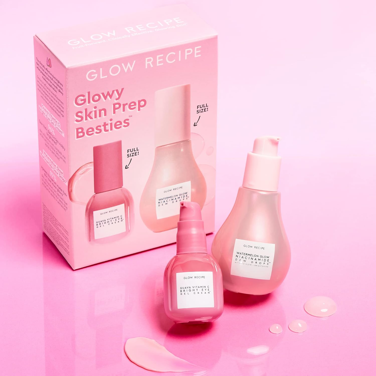 Glow Recipe Glowy Skin Prep Besties Watermelon Glow Niacinamide 40Ml+Eye Cream 15Ml